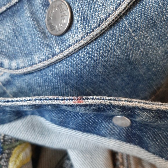 J. Jill Recrafted Floral Embroidered Medium Blue Denim Jacket XS - Picture 7 of 11